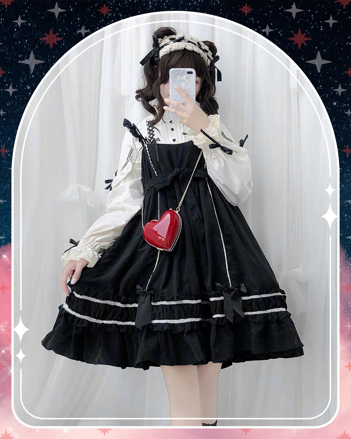 Amazon.co.jp: [JIURUN] ワンピース ロリータ 長袖 ゴスロリ コスプレ